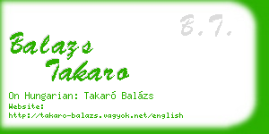 balazs takaro business card