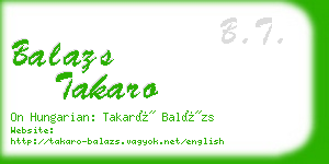 balazs takaro business card